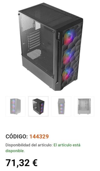 Caja Antec NX260 Mid-Tower ATX ARGB Vidrio