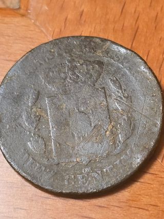 Moneda 10 céntimos Alfonso XII Antigua