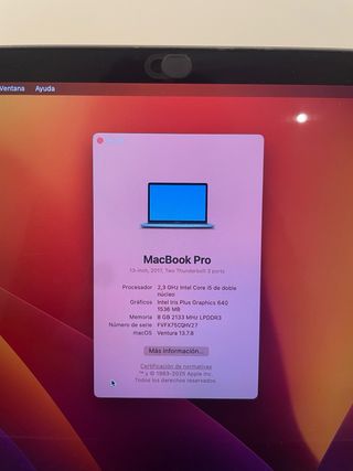 MacBook Pro 13” 2017 (A1708) i5 / 8 GB / 256 GB