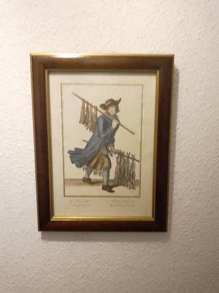 Cuadro con marco de madera. Panel Vidrio.