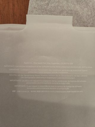 Caja MacBook Air Apple vacío 