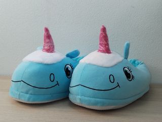 Pantofole unicorno azzurre n. 36