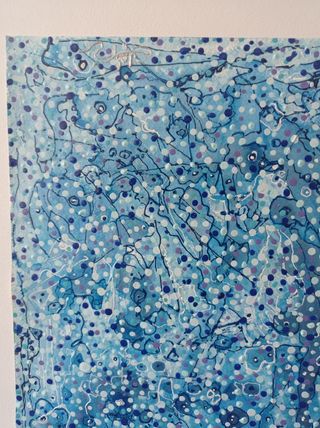 Arte original abstracto azul