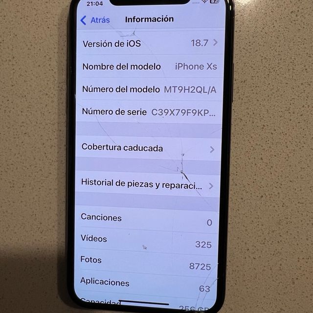 iPhone XS 256 GB Negro