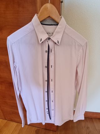 Camisa rosa entallada Talla M