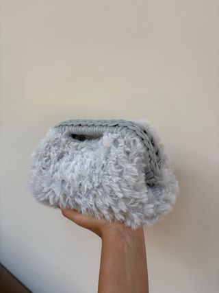 Clutch bag con pelliccia