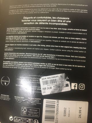 Zapatillas de casa Isotoner nuevas.DOS UNIDADES