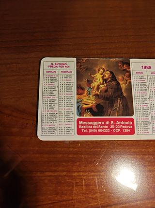 Calendario 1985 Messaggero S. Antonio