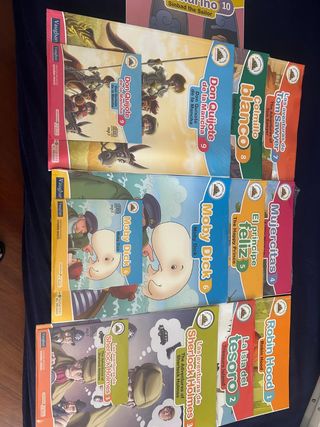 Colección 10 libroses pañol-inglés con DVD Vaughan
