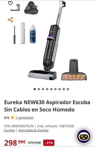 Aspiradora Eureka NEW630 Seco Húmedo