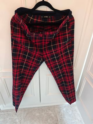 Pantalones Zara Basic cuadros S