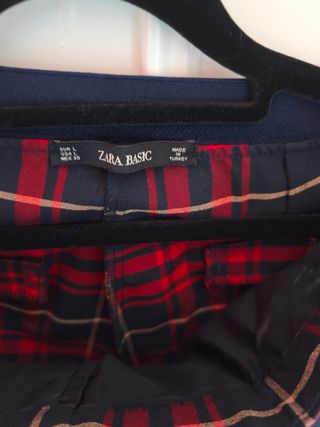 Pantalones Zara Basic cuadros S