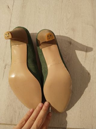 Zapatos de tacon verdes