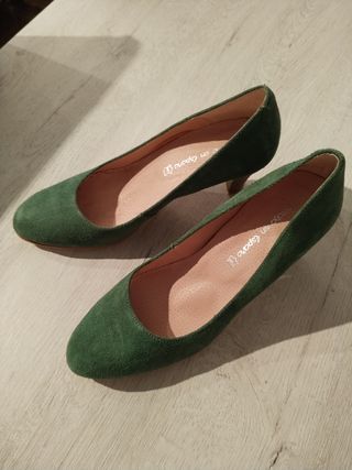 Zapatos de tacon verdes