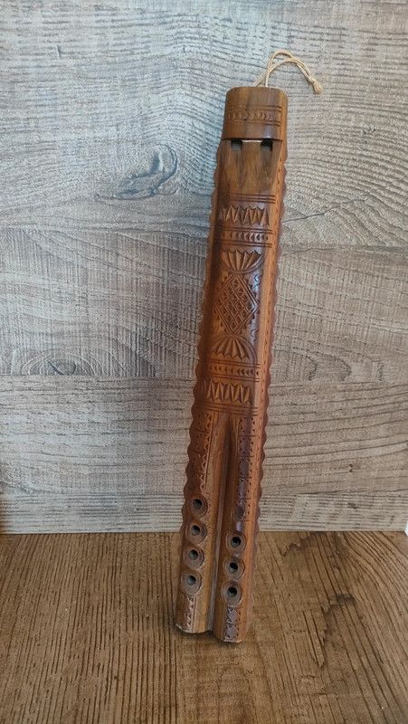Flauto doppio vintage in legno Dv