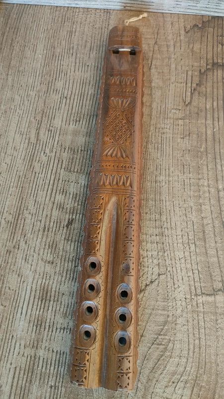 Flauto doppio vintage in legno Dv