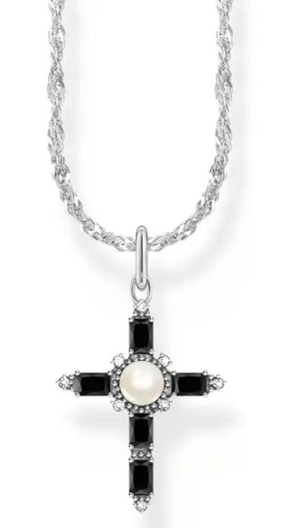 Cadena+colgante de cruz negra de Thomas Sabo