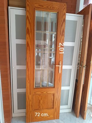 Puertas de madera con cristal