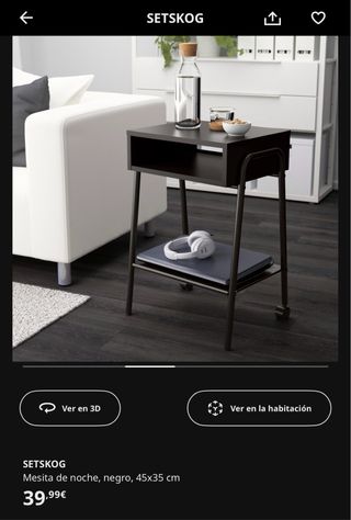 Mesa auxiliar IKEA Setskog negra