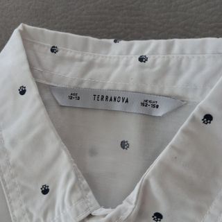 Camicia ragazzo bianca con teschi 12-13 anni