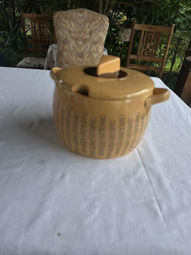 Formaggiera/Biscottiera Ceramica Vintage