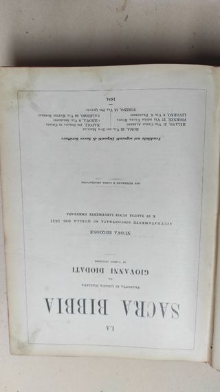 Libro antico Sacra bibbia