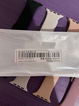 Correas Apple Watch (Negro, Blanco, Rosa, Malva)