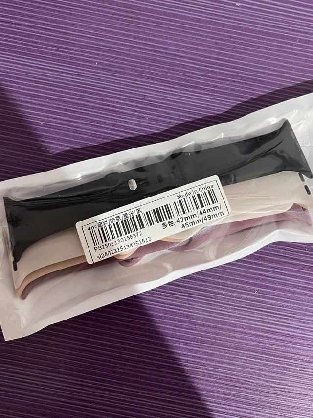 Correas Apple Watch (Negro, Blanco, Rosa, Malva)