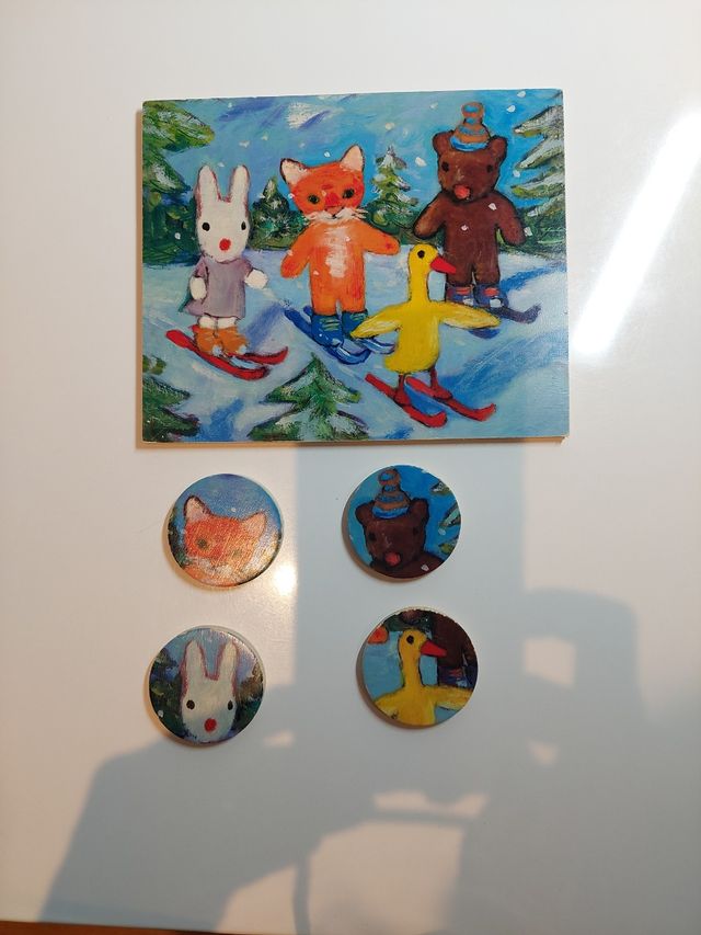 Puzle madera buscar animales idénticos