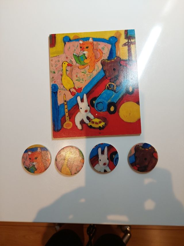 Puzle madera buscar animales idénticos