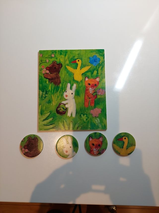 Puzle madera buscar animales idénticos