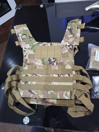 Chaleco Táctico Militar Airsoft Camuflaje + bolsa 