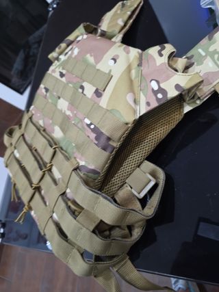 Chaleco Táctico Militar Airsoft Camuflaje + bolsa 