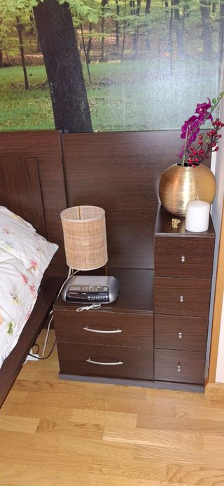 Dormitorio Matrimonio, 1,50 m, color wengue