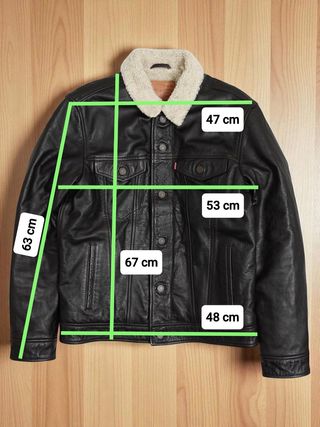 Cazadora Levi's de cuero genuino borrego talla M