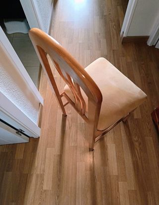6 Sillas de Comedor Madera Beige