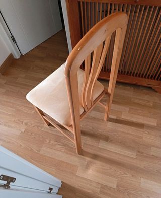 6 Sillas de Comedor Madera Beige