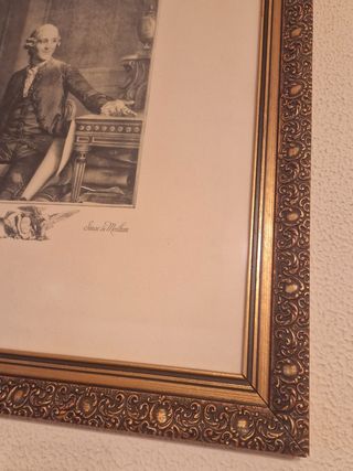 Cuadro lámina retrato antiguo