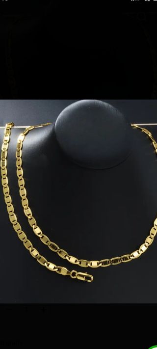 Collar con pulsera chapado en oro 18 k 