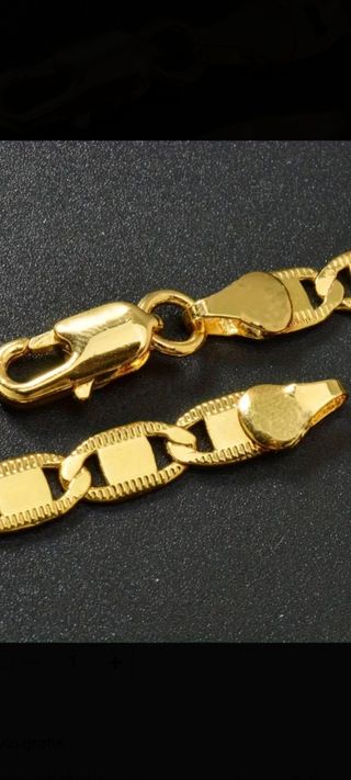 Collar con pulsera chapado en oro 18 k 
