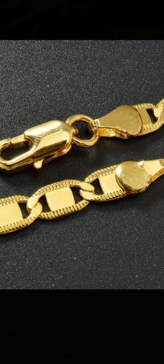 Collar con pulsera chapado en oro 18 k 