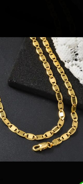 Collar con pulsera chapado en oro 18 k 