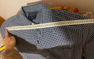 Camicia uomo Woolrich a quadrettini blu