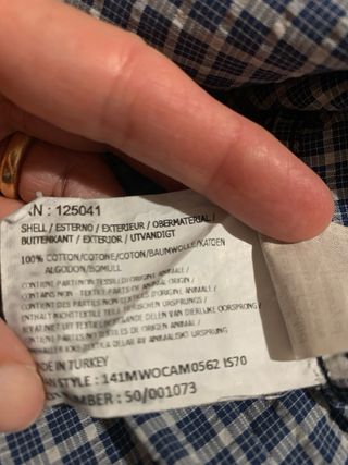 Camicia uomo Woolrich a quadrettini blu