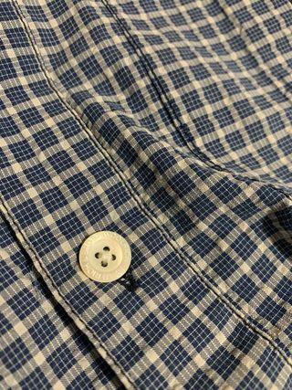 Camicia uomo Woolrich a quadrettini blu