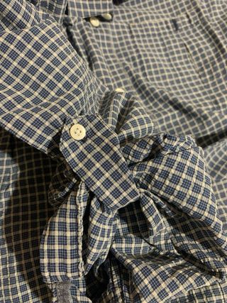 Camicia uomo Woolrich a quadrettini blu