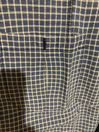 Camicia uomo Woolrich a quadrettini blu