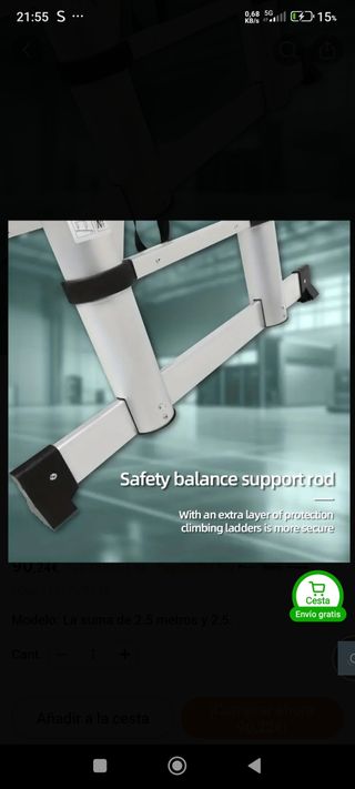 Escalera telescópica 5 metros