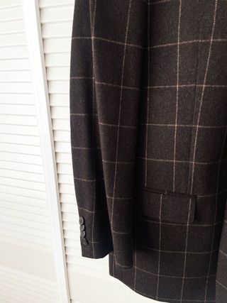 Americana Ermenegildo Zegna Marrón Cuadros