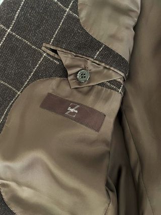 Americana Ermenegildo Zegna Marrón Cuadros